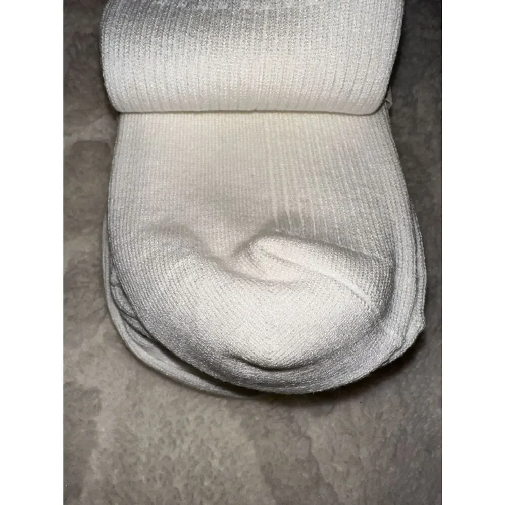BR SNOW DAY WHITE SILK-COTTON BLEND CREW LOGO SOLES SOCK 3-PACK